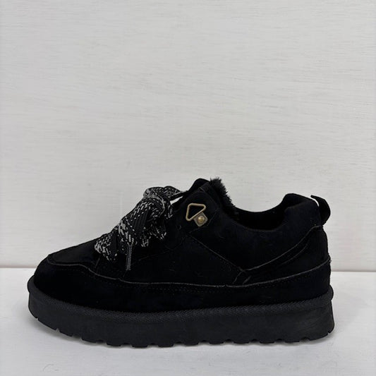 Furry uggie sneakers zwart